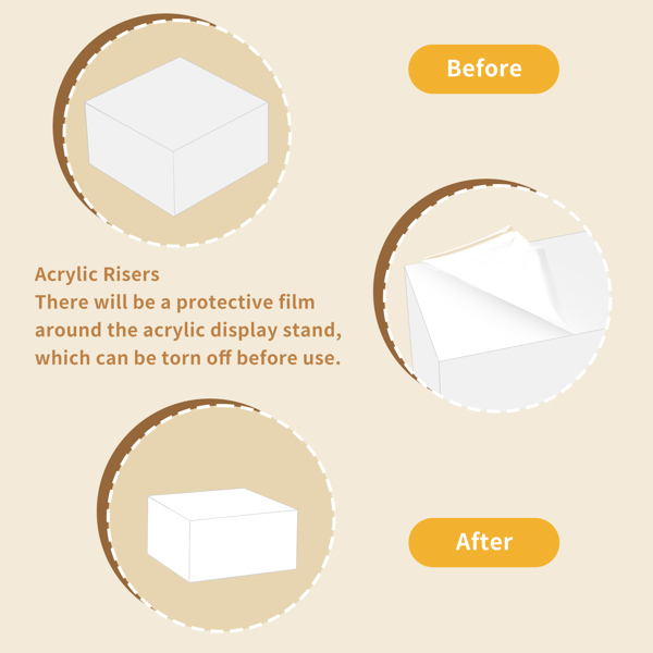 6 件自助餐架，适用于自助餐桌的优质食物架，派对餐饮甜点蛋糕架，收藏品珠宝展示架（尺寸 10 英寸 9 英寸 8 英寸 7 英寸 6 英寸 5 英寸）(FBA仓，UPS或USPS送货）-4