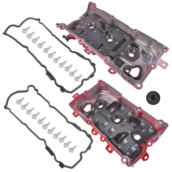 气门室盖 2x Red Valve Covers Aluminum Fits for Infiniti JX35 2013 QX60 2014 Nissan Altima Pathfinder 2007-2014 3.5L 13264JA10B 13264JA10A-3