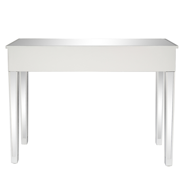 银色 密度板贴镜面 碎玻 106*38*76cm 三抽 电脑桌-5