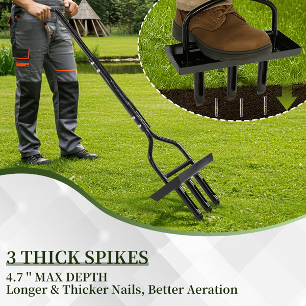 30.5*12.5*109CM 黑色 松土耙 带简易工具 T把松土器-16