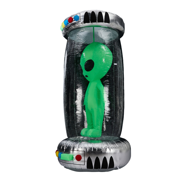 8.2ft  UFO外星人 2颗白LED灯加11颗RGB灯 万圣充气装饰 12V-3