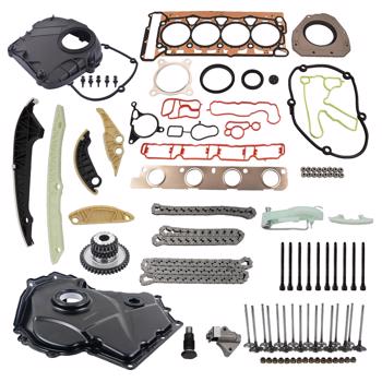 正时链条套装 Engine Timing Chain & Cover Kit Replacement for Audi VW 1.8T 2.0TFSI Jetta A4 EA888 CCZ CAB 06H103383AF 06D198385D 06D109601M