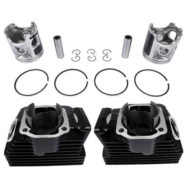 气缸套件 2-Stroke Cylinder Barrel Cylinder Rebuilt Kit Fit for Yamaha RD350 1973-1975 Black 360-11311-00-00, 360-11321-00-00-2
