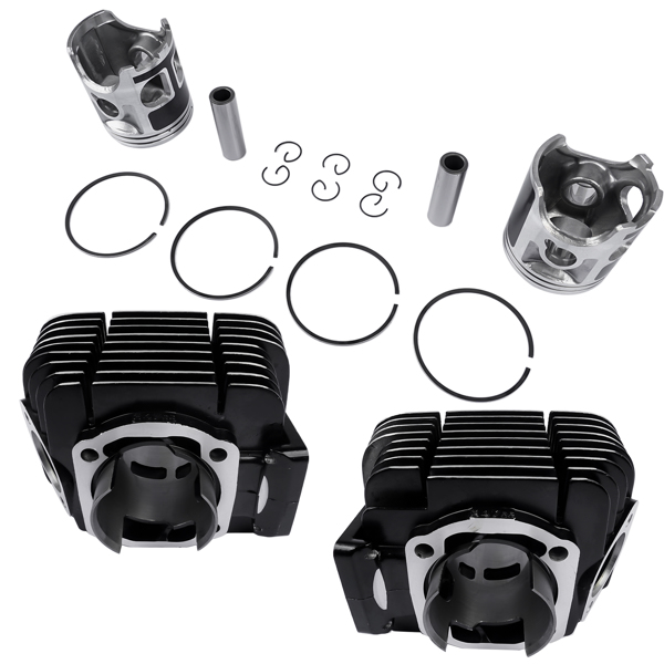 气缸套件 2-Stroke Cylinder Barrel Cylinder Rebuilt Kit Fit for Yamaha RD350 1973-1975 Black 360-11311-00-00, 360-11321-00-00-4