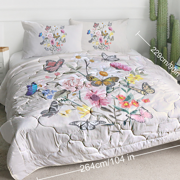 自产数码被子三件套 RDBD2546花卉蝴蝶语 美国小号 （temu仅可自提）-7