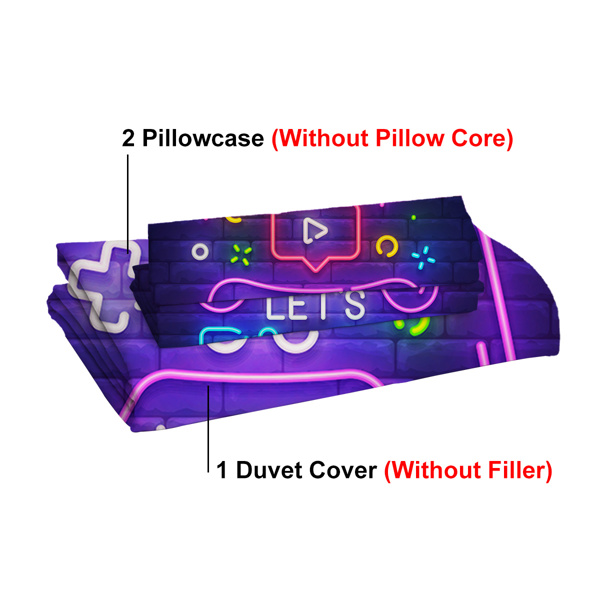 自产床品三件套 HBBJ1004 霓光游戏 美国加大号（temu仅可自提）-8