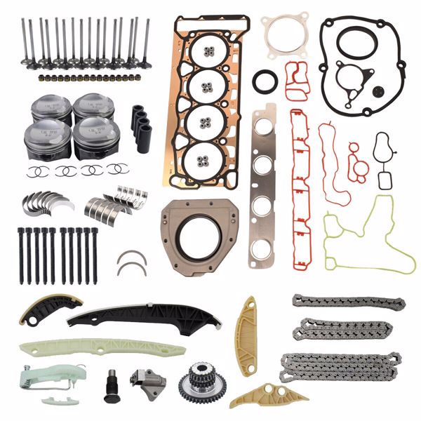 活塞套件 Engine Overhaul Rebuild Kit Replacement for Audi VW 1.8 TFSI Jetta A4 TT Passat Golf Φ23mm 06H109158H 06H107065CP -6