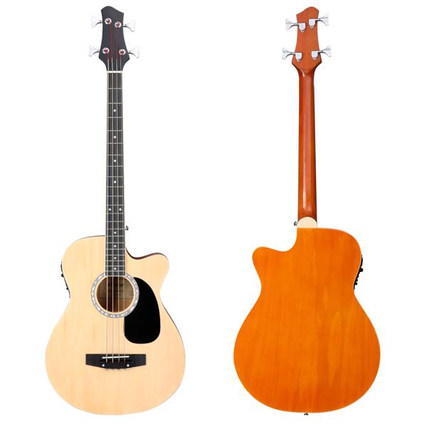 GMB101 4弦带EQ 黄酸枝指板 民谣贝司 亮光原木色 N002-3