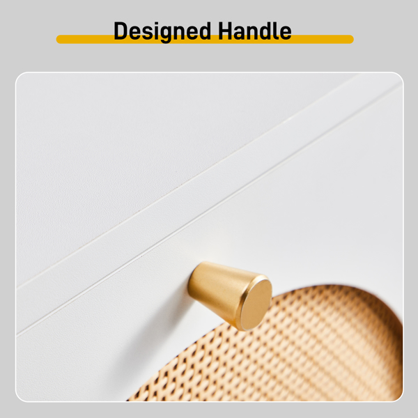 2排4个翻斗带高脚拱形藤面 鞋柜 刨花板+塑料藤 105*24*98cm 白色框架+原木色藤面+白色高脚 鞋柜-7