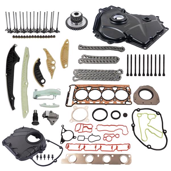 正时链条套装 Engine Timing Chain & Cover Kit Replacement for Audi VW 1.8T 2.0TFSI Jetta A4 EA888 CCZ CAB 06H103383AF 06D198385D 06D109601M-8