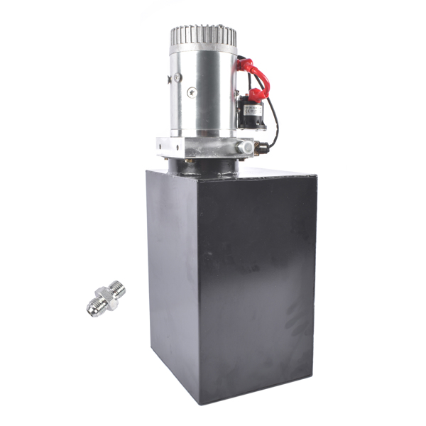 液压泵 20 Quart Single Acting Hydraulic Power Unit 12V DC 3200 PSI Hydraulic Pump for Dump Trailer, Car Lifting-4
