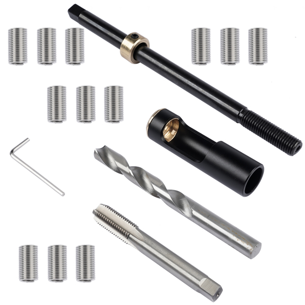 头部螺栓螺纹维修套件 M11x1.5 Metric Head Bolt Thread Repair Kit Replacement for  Honda Toyota Hyundai KIA 35119S-9