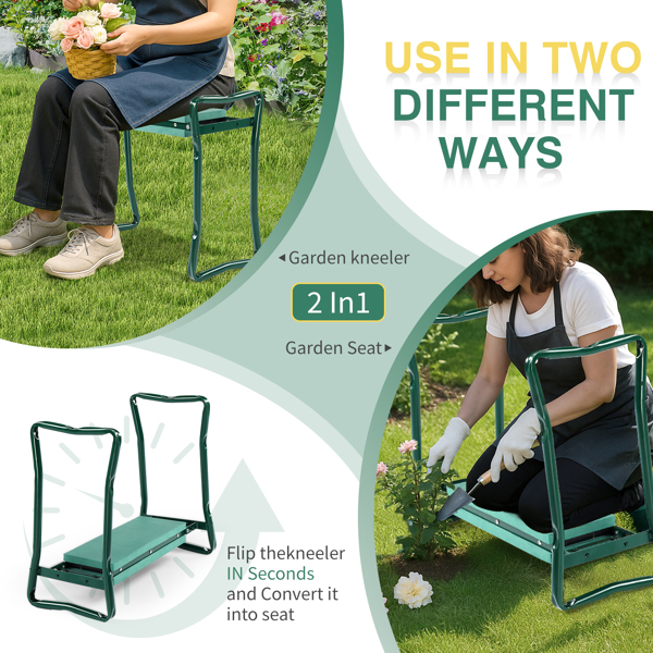 24*10.8*19.7inch 绿色 铁+EVA 折叠 折叠 园林跪凳-13