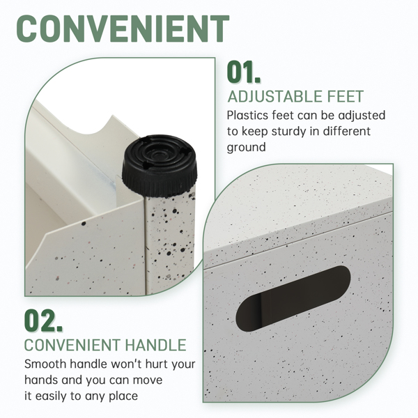 41*41*53.5cm  方形 仿大理石色 燃气收纳 庭院铁边桌-10