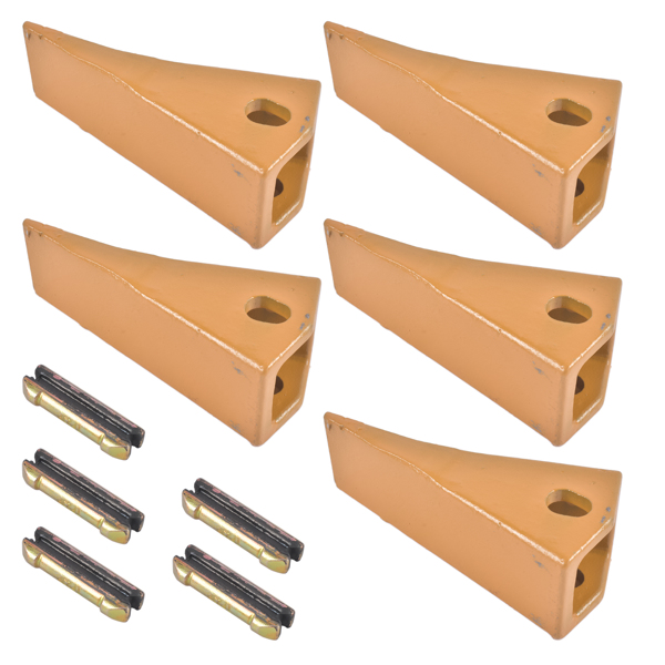 斗齿 5Pcs 230SP Casting Bucket Teeth & TF23P Flex Pins for Backhoe Skid Steer Loader-6