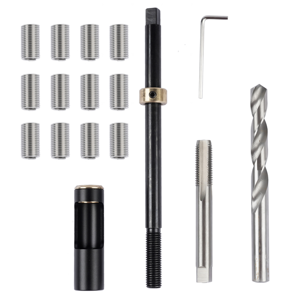 头部螺栓螺纹维修套件 M11x1.5 Metric Head Bolt Thread Repair Kit Replacement for  Honda Toyota Hyundai KIA 35119S-7