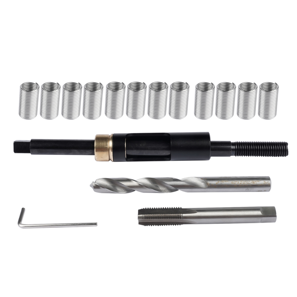 头部螺栓螺纹维修套件 M11x1.5 Metric Head Bolt Thread Repair Kit Replacement for  Honda Toyota Hyundai KIA 35119S-2