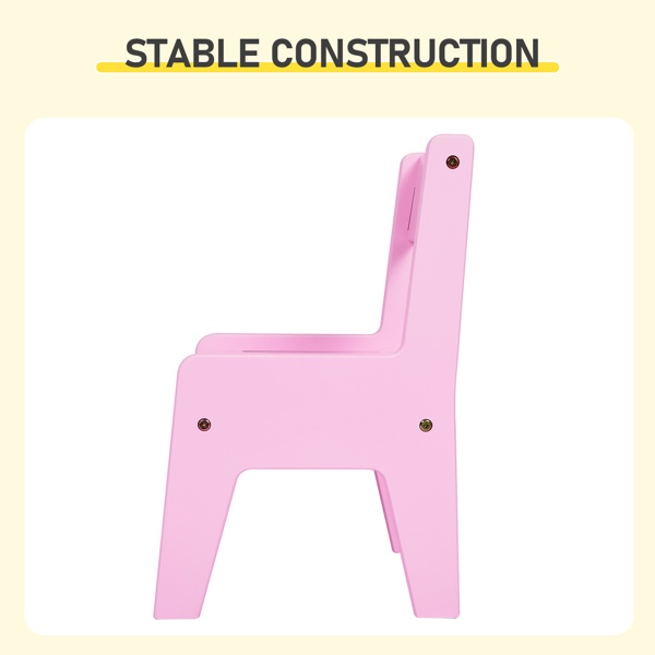 一桌一椅 学习桌 60.5*41.5*50cm 粉色 MDF 儿童桌椅 储物格*2-6