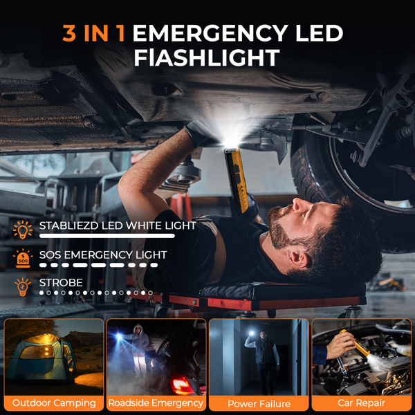 SZEVZO  M5  8800mAh 多功能应急启动电源 黑黄色 美规-6