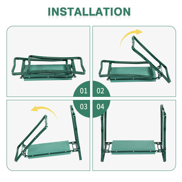 24*10.8*19.7inch 绿色 铁+EVA 折叠 折叠 园林跪凳-10