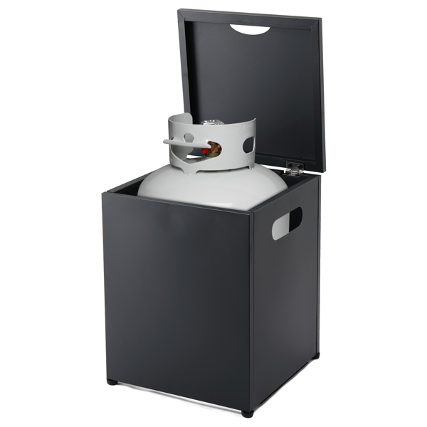 41*41*50.5cm 方形 黑色 翻盖 燃气收纳 庭院铁边桌-3