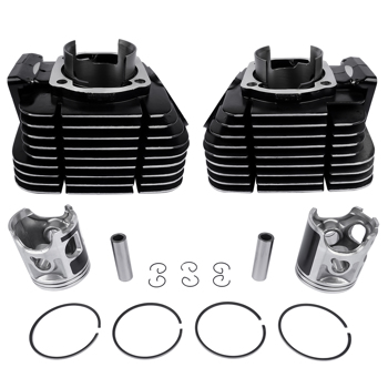 气缸套件 2-Stroke Cylinder Barrel Cylinder Rebuilt Kit Fit for Yamaha RD350 1973-1975 Black 360-11311-00-00, 360-11321-00-00