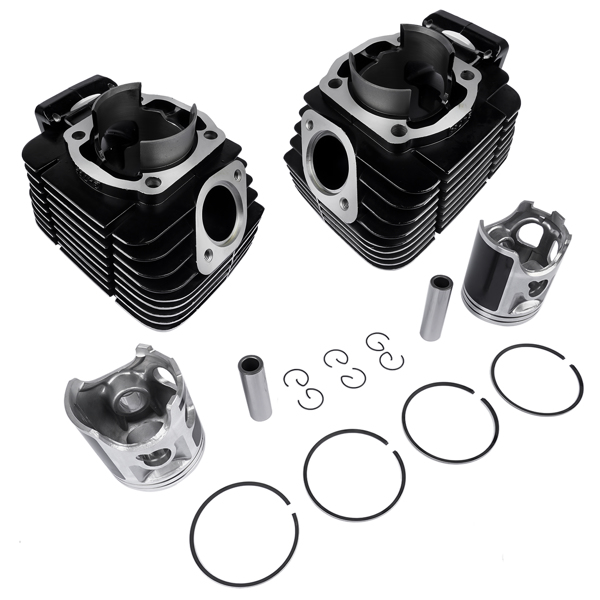 气缸套件 2-Stroke Cylinder Barrel Cylinder Rebuilt Kit Fit for Yamaha RD350 1973-1975 Black 360-11311-00-00, 360-11321-00-00-5