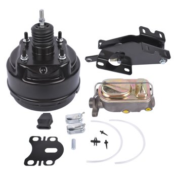 刹车总成 8" Power Brake Booster Master Cylinder Kit for 1966-1971 Ford Fairlane Torrino Ranchero
