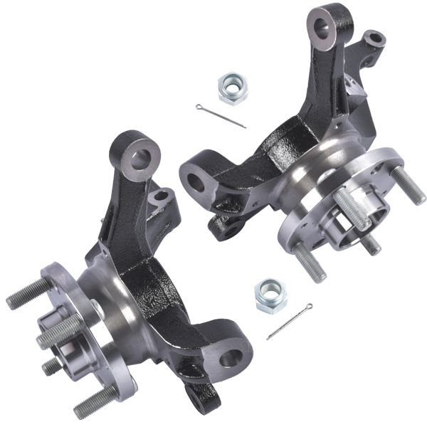 转向节总成 2x Front Steering Knuckle & Wheel Hub Bearing Assembly LH + RH Fit for Chevy Aveo 1.6L L4 Sedan 2004-2011-7