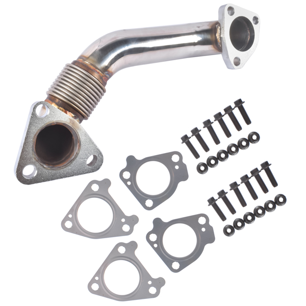 排气管 Bolt-on Passenger Side Up Pipe with Bolts & Gaskets Fits for Chevy Silverado GMC Sierra 2500 HD 3500 6.6L V8 2001-2004 LB7 Duramax DP0057-5