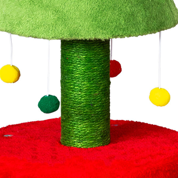 30*30*77CM 松果树躲藏屋 红绿色 小型猫爬架 宠物节日用品-12