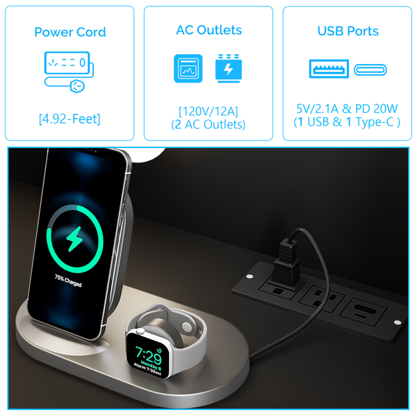 黑色 刨花板 贴麻面三胺 2抽4层架 梳妆桌套装 带10粒三色调光灯泡 排插 格栅系列-2