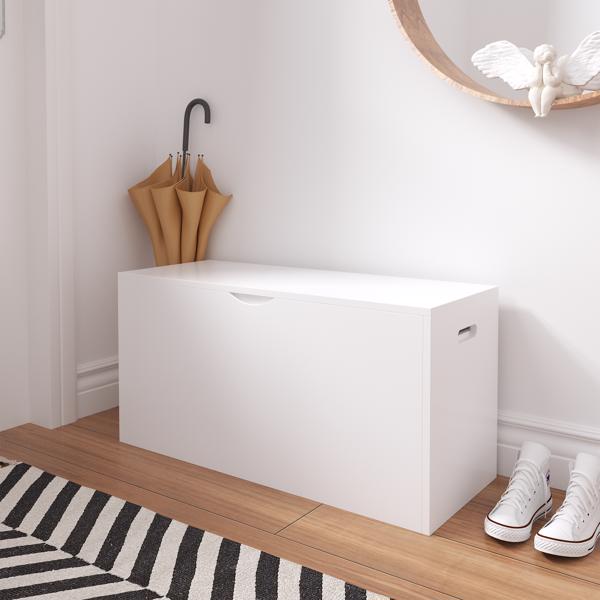 带滚动抽屉的儿童玩具收纳盒 - 现代木制带轮玩具箱，大型拉出式收纳箱，适用于育儿室、卧室或游戏室-8