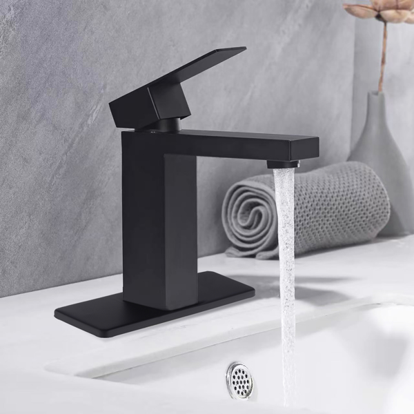 单柄浴室水龙头卫生间水龙头不锈钢单孔-T20，哑光黑色【周末不发货，TK/TEMU订单仅支持自提】-2