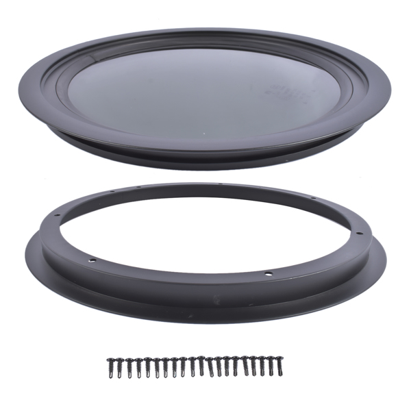 房车车窗 Round Fixed RV Window 12" Tinted Window for RV Camper Caravan with Trim Ring Fit for 1-5/8" Thickness Wall-3