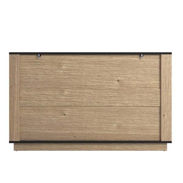 现代多功能六抽屉 MDF 橱柜，圆角和多功能设计的完美结合，产品尺寸为 47.2 * 15.7 * 29.6 英寸。-14