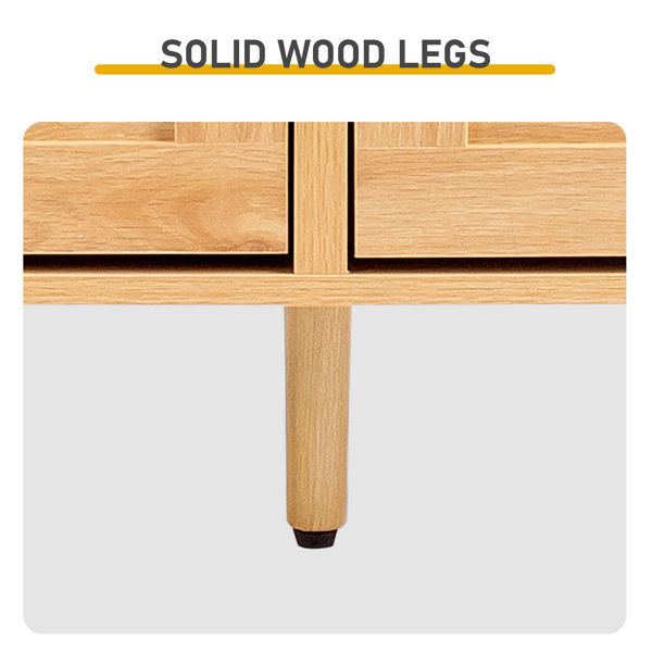 谷仓门4翻斗 金属黑色一字把手+三胺刨花板 浮雕面+原木色实木塑封锥形腿 鞋柜 106*24*98cm 原木色-9