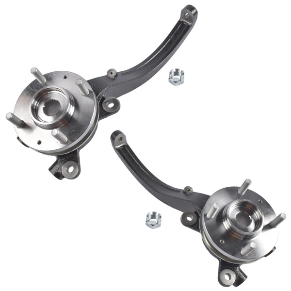 转向节总成 Pair Front Left Right Steering Knuckle & Wheel Hub Bearing Assemblies Fit for Kia Optima Hyundai Sonata 2002-2005 5171539600 5171639600-3