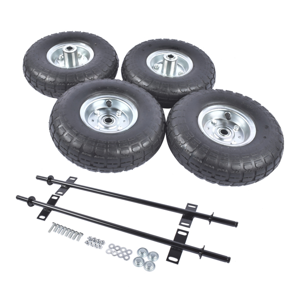 发电机车轮套件 4PCS 10-Inch Pneumatic Tires Generator Wheel Kit Fit for Predator 9000 8750 6500 Watt Generator-5