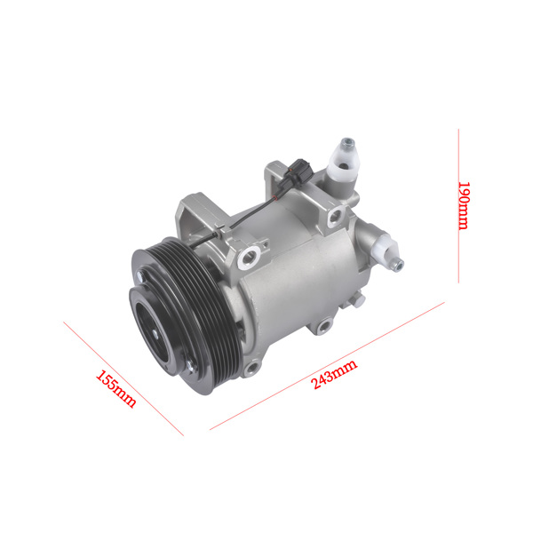 汽车空调压缩机 12V A/C Compressor with 7-Groove Fits for Nissan Navara D40 2005-2015 Nissan Pathfinder R51 2005-2013-5