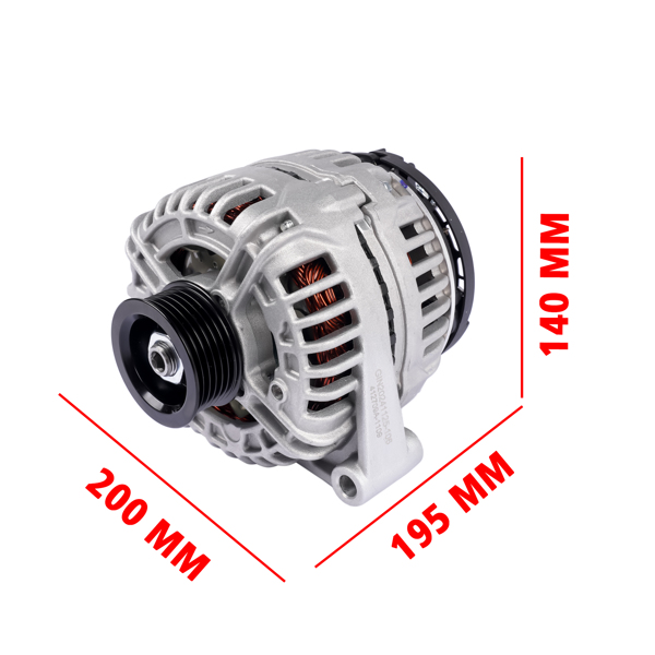 发电机 12V 120A Alternator with S6 6-Groove Pulley Fits for Buick LaCrosse Allure Pontiac Grand Prix 3.8L V6 2005-7