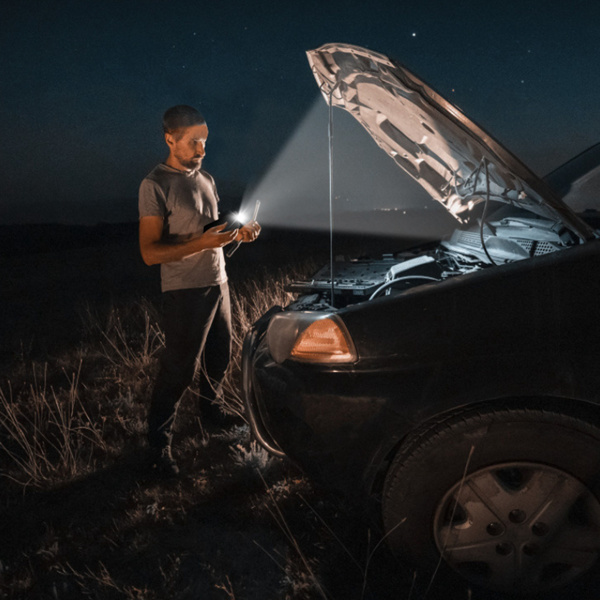 （物流随机发，自提可发加拿大）-20000mAh汽车启动电源 - 400A峰值电流适用于2.0L以下汽油发动机，便携式移动电源配备USB 5V/2A接口，三档应急手电（常亮/频闪/SOS求救模式），轻巧设计，理想赠礼之选-6