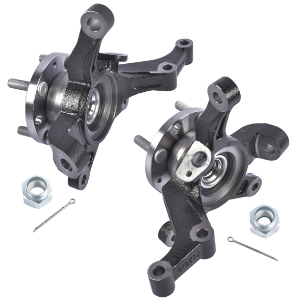 转向节总成 2x Front Steering Knuckle & Wheel Hub Bearing Assembly LH + RH Fit for Chevy Aveo 1.6L L4 Sedan 2004-2011-6