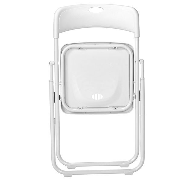 10pcs 白色 铁框架 庭院塑料折叠椅-8