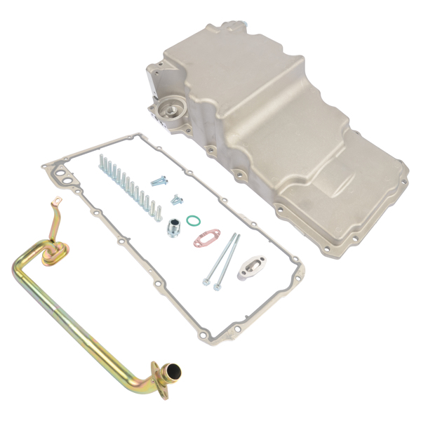  油底壳 Fit for GM LS1/LS2/LS3 4.8 5.3 5.7 6.0 6.2 Retro Oil Pan Low Profile Aluminum, Pick Up, Gasket,Plate 3.620 in. 12634547, 12628771, 12625031-2
