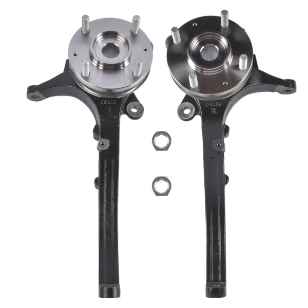 转向节总成 Pair Front Left Right Steering Knuckle & Wheel Hub Bearing Assemblies Fit for Kia Optima Hyundai Sonata 2002-2005 5171539600 5171639600-6