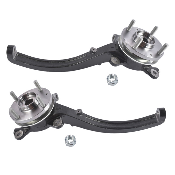 转向节总成 Pair Front Left Right Steering Knuckle & Wheel Hub Bearing Assemblies Fit for Kia Optima Hyundai Sonata 2002-2005 5171539600 5171639600-7
