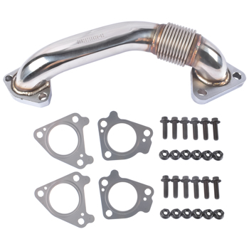 排气管 Bolt-on Passenger Side Up Pipe with Bolts & Gaskets Fits for Chevy Silverado GMC Sierra 2500 HD 3500 6.6L V8 2001-2004 LB7 Duramax DP0057