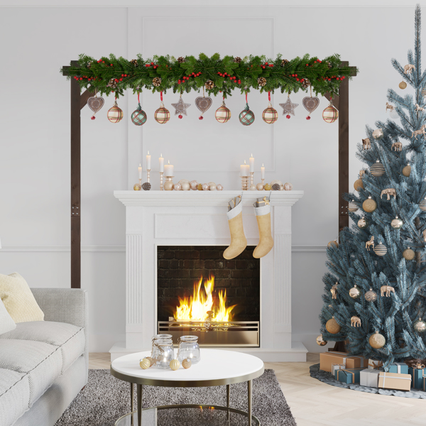 7.2ft 深棕色 平顶 婚庆 木拱门-7