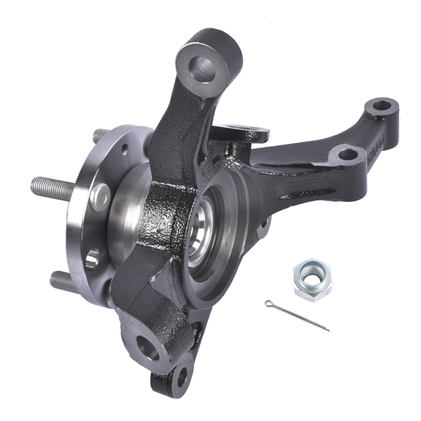 转向节总成 Front Left Steering Knuckle & Wheel Hub Bearing Assembly Fit for Chevy Aveo Aveo5 Pontiac G3 L4 1.6L 96535190-4